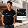 KELME Herren Retro Fußballfan Kurzarm Baumwoll-T-Shirt