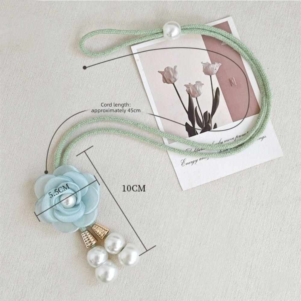 2Pcs Adjustable Camellia Curtain Buckle Floral Curtain Strap Curtain Fixer Clip  Home Decoration