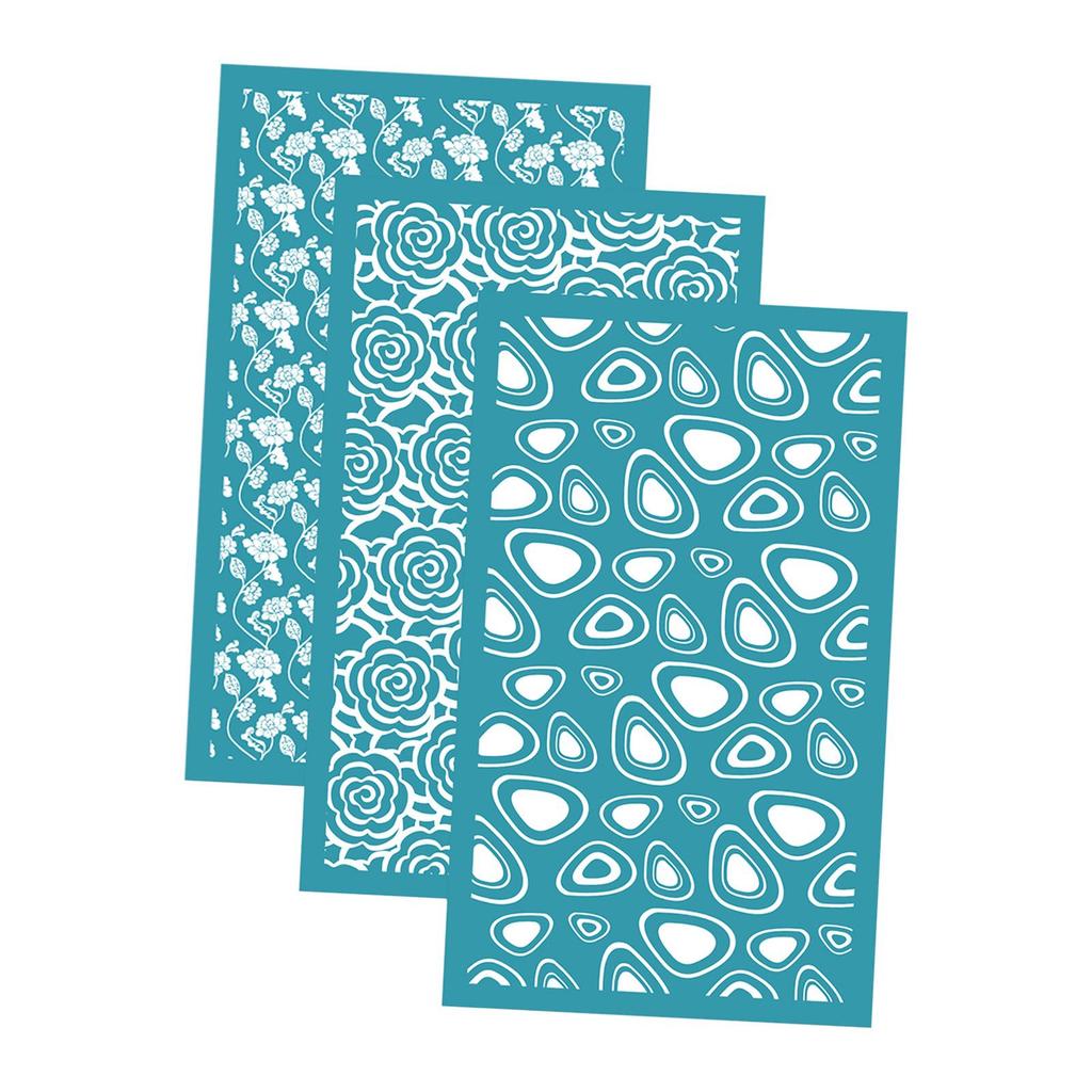 3Pcs Clay Tool Silk Screen Stencils Silk Screen for Clay for Jewelry Making Home Earrings Decoration DIY