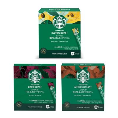 [STARBUCKS] Americano tostato scuro/ medio/ biondo 30 stick