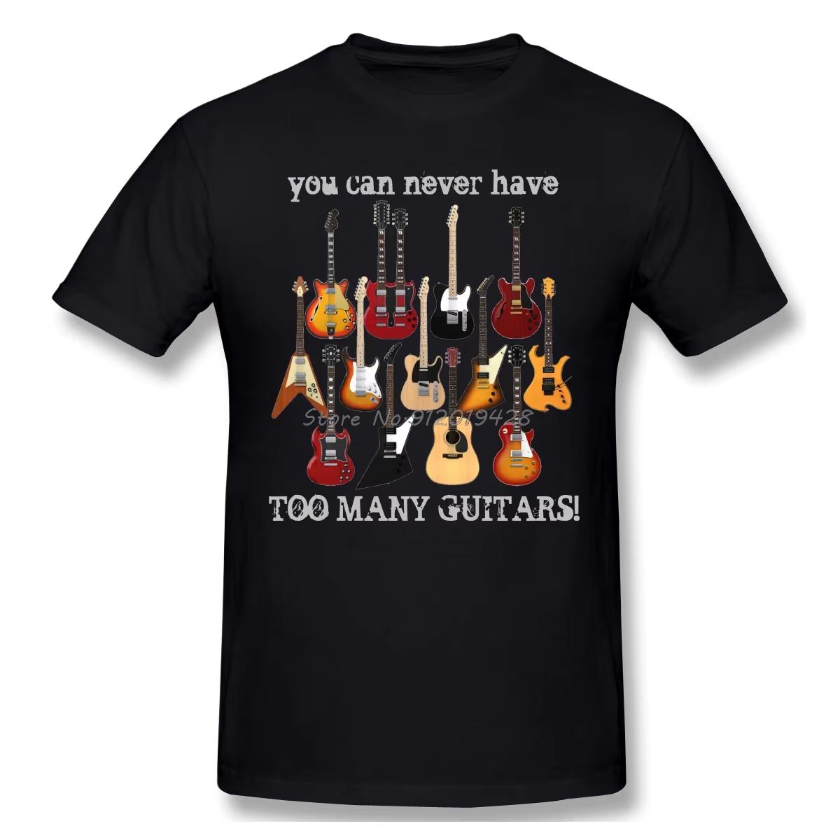 

2025 Fashion T Shirts Funny Electric Guitar Music Style Short Sleeve Casual Men Fashion O-neck Cotton T-Shirts Tee Top XL
