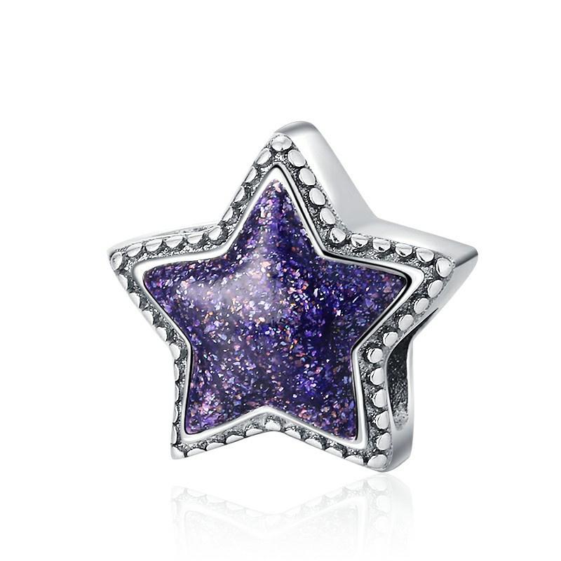Fine Blue Starry Sky Series Astronaut Star & Crescent Moon Mysterious Alien Sun Fit Original Bracelet Diy Jewelry Gifts