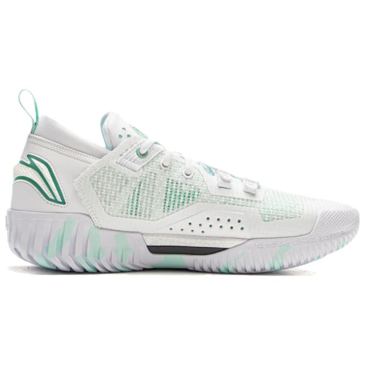 Li Ning Reverse 3 Low Fashion Bequem Stoßdämpfung Verschleißfest Low Top Basketballschuhe Herren Sneaker Standard-Weiß ABFU005-71