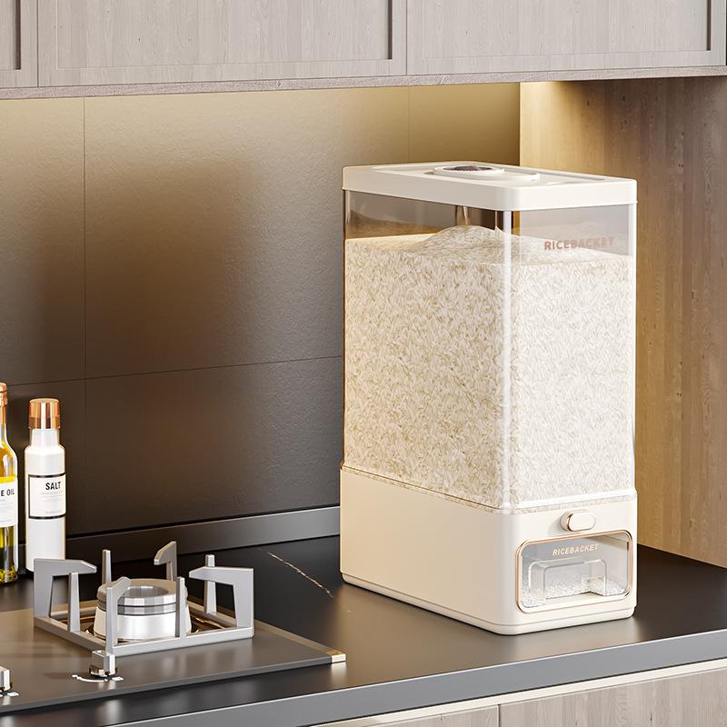 Nádoba na skladování rýže pro domácnost, potravinářská, vzduchotěsná dóza na rýži, ochrana proti hmyzu a vlhkosti, nádoba na skladování suchých zrn