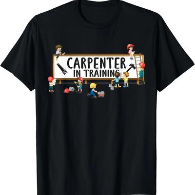 Funny Woodworking Dad Father Carpenter In Training T-Shirt