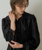 WIOE Mien Ruffle Tie Blouse_Black