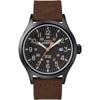 Timex Expedition Scout 40 Men's Watch Brown/Black Leather Strap 40mm Water Resistant