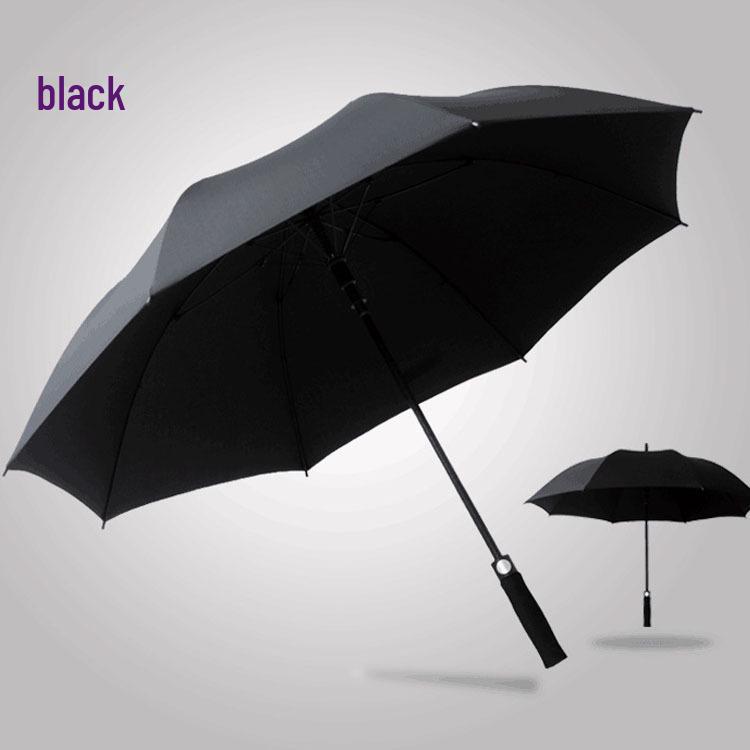 Large Automatic Dual-Use Umbrellas: Sun & Rain Protection with Long Handle and Black Glue for Sun Blocking