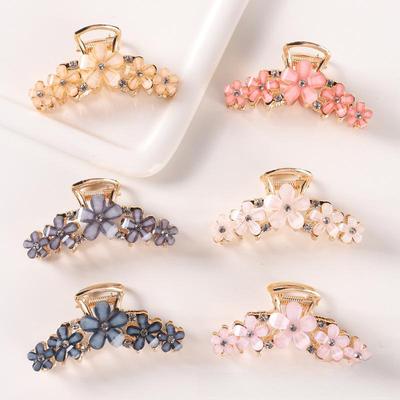 Korean Crystal Ingot Hair Clip: Electroplated Alloy Hairpin for All-Match Flower Girl Style