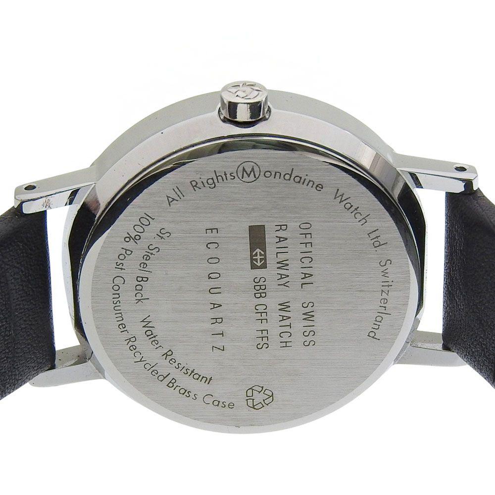 Used [MONDAINE] Mondaine A463.30007.11SBB Stainless Steel x Leather Silver Quartz Analog Display Ladies White Dial Watch