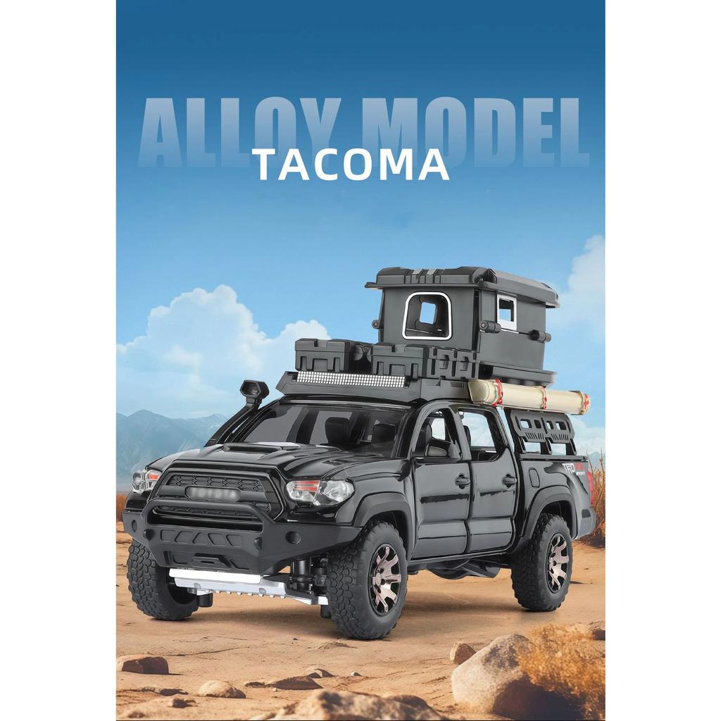 1/32 Toyota Tacoma Picku Wagon Alloy Model Car Toy Diecasts Metal Casting Sound and Light Car Toys for Children Vehicle