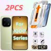 2-pack HD Tempered Glass Screen Protector for Vivo IQOO 5/8/9/10/11/11S/12/13/15, Dust-Free & Bubble-Free, 9H Hardness