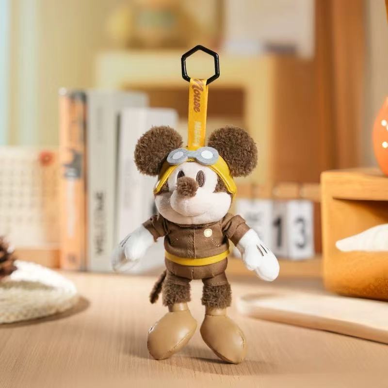 Plyšová panenka Mickey Mouse Pilot s pohyblivými klouby pro sběratele a děti