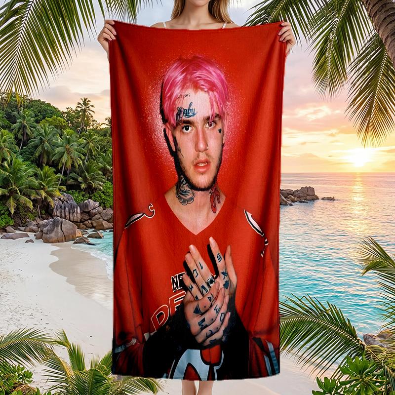Neon Style Lil Peep Fashion Beach Towel: Ideal for Summer Adventures Soft, absorbent and quick drying suitable for swimming and bathing