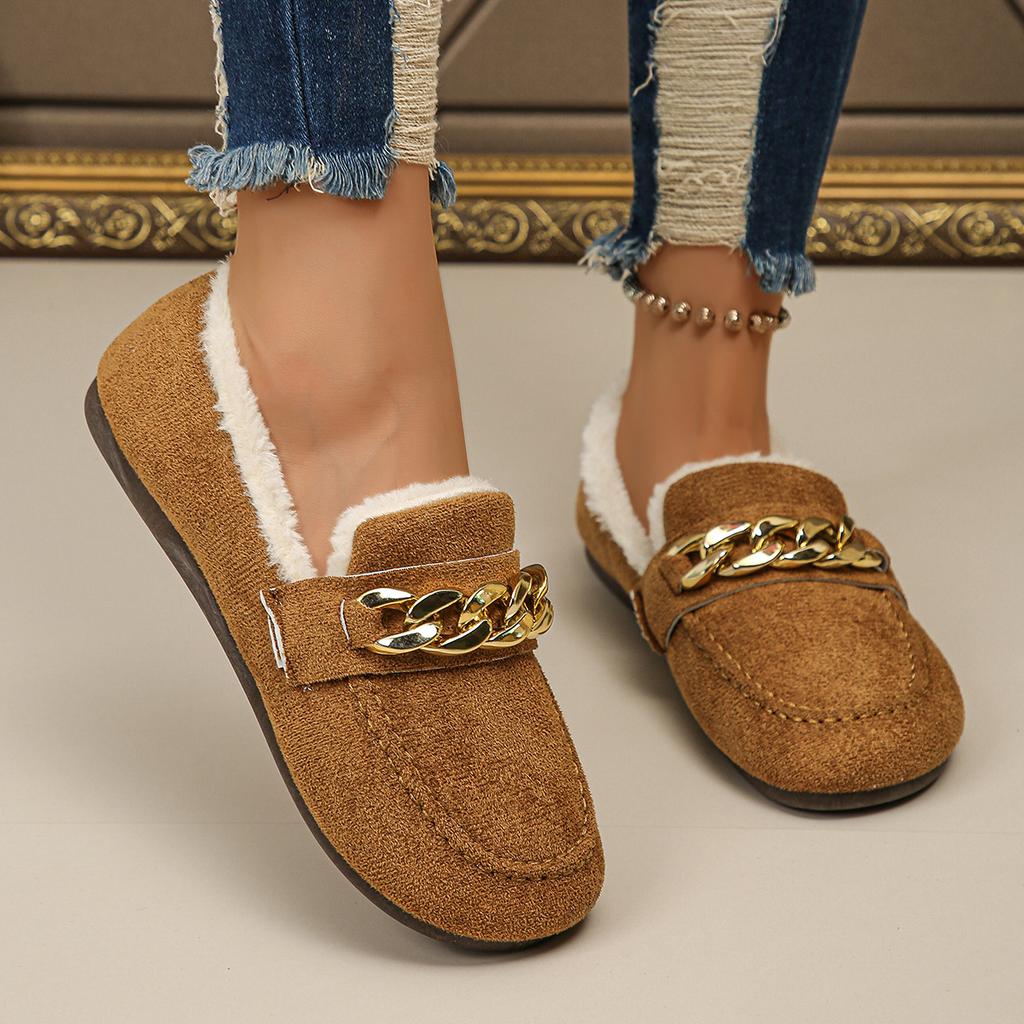 Fashion Women Boots New Warm Short Plush House Shoes for Women Slip on Fashion Flat Loafers Non Slip Thickened Fluff Ankle Boots Women