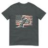 Dirt Bike American Flag Motocross Biker Vintage Usa TShirt Small Black