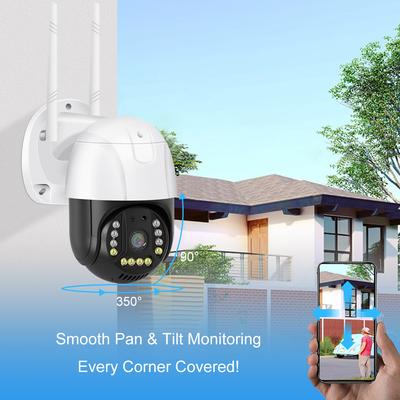 5MP HD Lens WIFI/4G Network Security Camera, Smart Night Vision Waterproof with Alarm Function