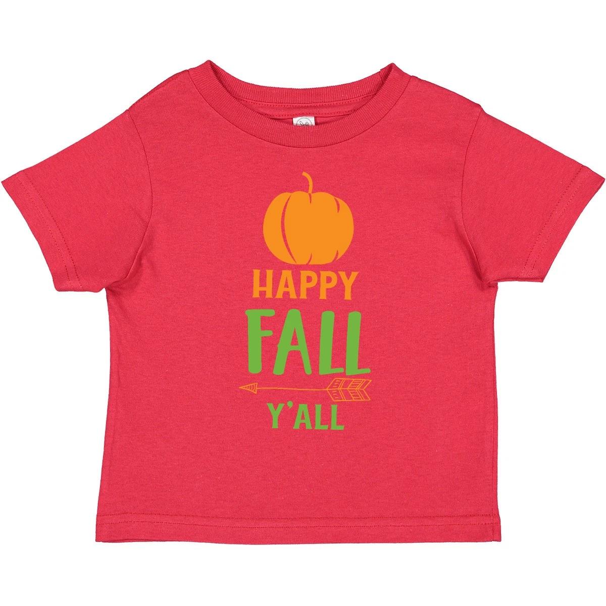 Inktastic Happy Fall Y all, Pumpkin, Arrow, Fall, Autumn Toddler T-Shirt Is Here 160