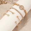 Bracelet set European and American multi-layer retro diamond-encrusted twist bracelet simple bracelet bracelet