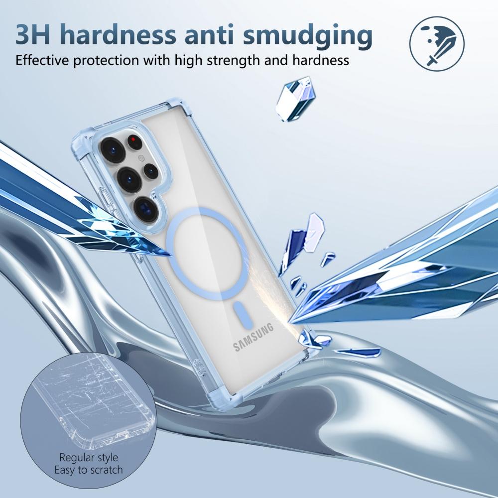 Transparent Airbag Bumper Case for Samsung Galaxy S26 S2 Ultra S24 Plus S23 FE S22 S21 Magnetic Clear Shockproof Cover