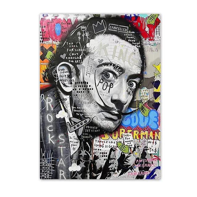 

Граффити Постеры Стиль Бэнкси Картина на Холсте Любовь Поцелуй Ричи Рич Настенное Искусство Картины Принты Мона Свобода Домашний Декор Картина 20X28inch 50x70cm