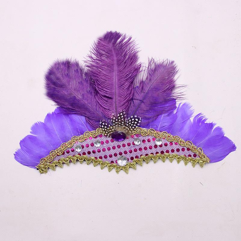 Multicolor Ethnic Feather Headdress for Carnival  Stage Performance