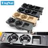 Black Beige Gray Carbon Fiber Car Front Center Console Drink Water Cup Holder Storage Coin Tray Box For BMW 3 Series E46