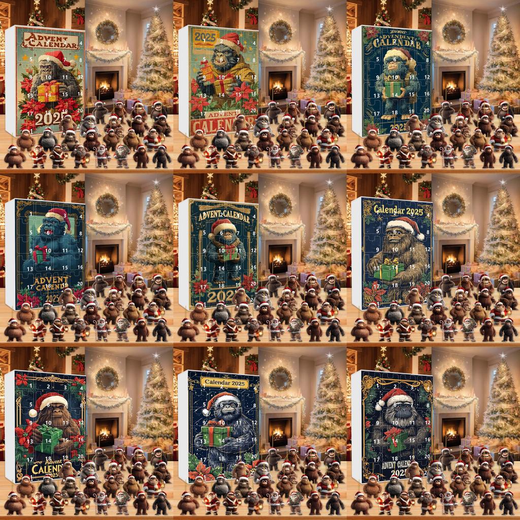 Christmas Ape Advent Calendar With Acrylic Decor And 24 Pieces For Holiday Festivities