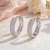 Temperament Zircon Hoop Earrings Ear Jewelry Women Sparkling Earrings  For Girls
