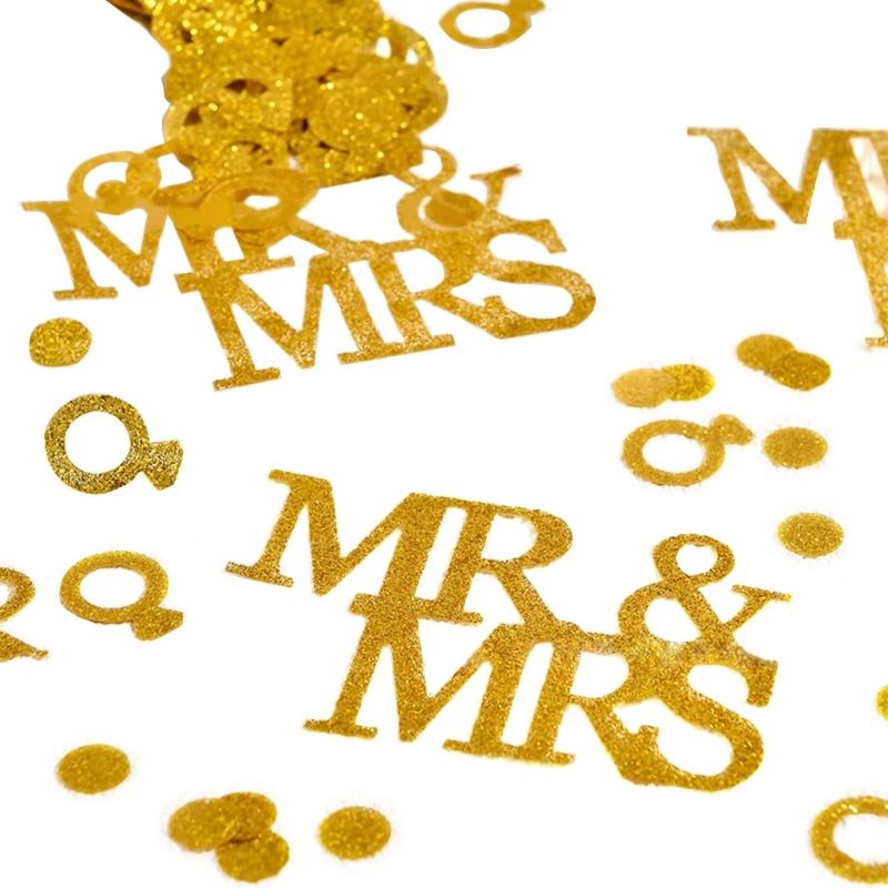 Wedding Rings Confettis for Wedding Decoration Glittering Wedding Table Confettis for Bridal Showers Engagements