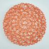 Crochet knitting Round Woven Place Mats Paper Fiber Table Placemats Hollow Decorative Placemat Dinning Place Mats Decor for Home