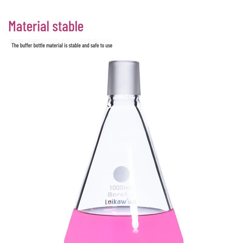 Leigu Thick-Walled High Borosilicate Glass Vacuum Buffer Bottle