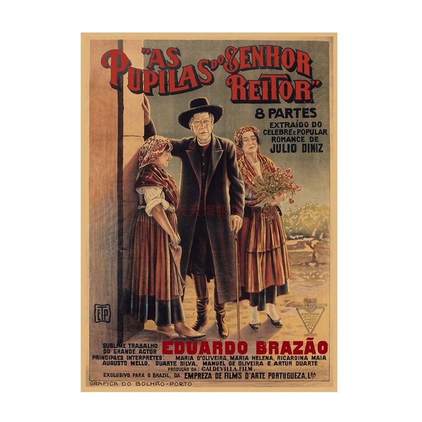 Retro Movie Illustration Poster for Bar, Cafe, or Dormitory Wall Decor
