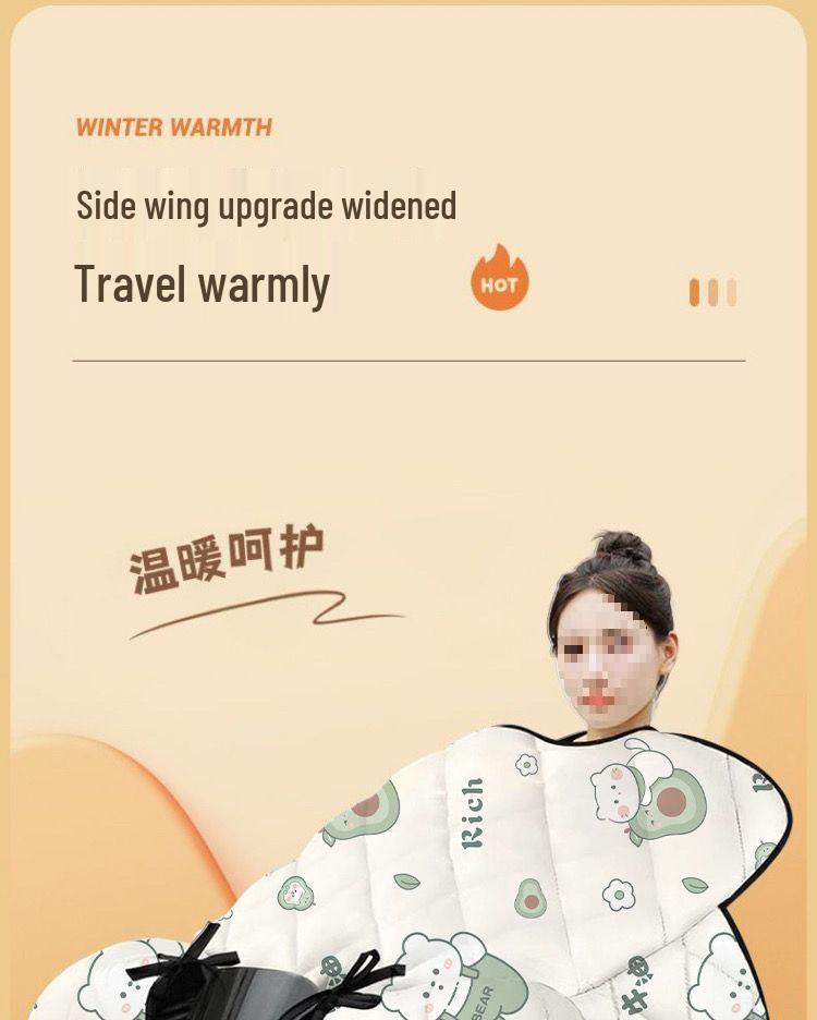 Ganzjahres Wasserdichte Elektrofahrzeug Windschutzscheibenabdeckung - Fleecegefüttert, Dick & Winddicht für Motorräder