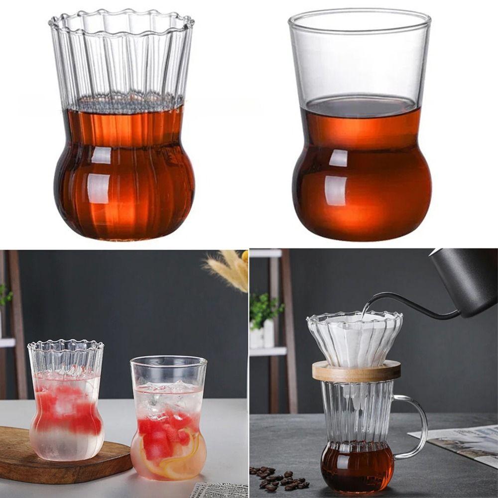 

Кофейник Stripes Coffee Dripper с деревянной подставкой для кофеварки Pour Over Изысканный стеклянный кофейник для кемпинга