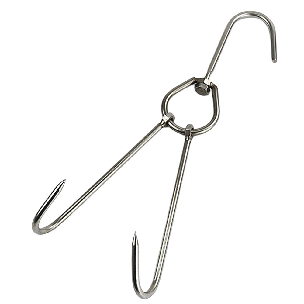 Buy Stainless Steel Double Meat Hooks Roast Duck Bacon Shop Hook BBQ