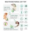 CyunCmay Tumbler Cat Toys, Durable Cat Toys for Indoor Cats Adult, Balance Car Kitten Toys, Interactive Cat Toy with Teaser Wand/Treat Dispenser, Cat