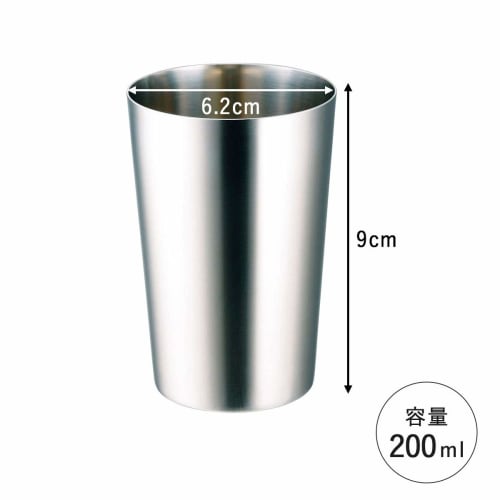 Shimomura Kihan Cup for Toothbrushing and Gargling [Made in Japan] Rust-Resistant Stainless Steel, Slime-Resistant, Clean, Durable, 200ml, Toiletries,
