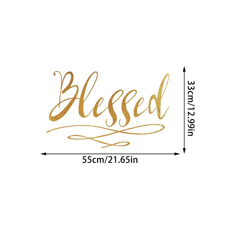 Fine Sculpture Blessed Proverbs Wall Stickers Living Room Bedroom Tv Background Decoration Wall Stickers