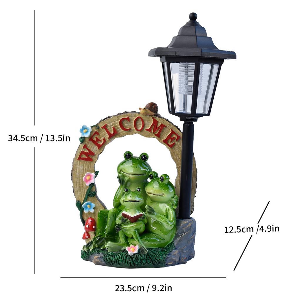 JYL TS/130,Creative Garden Resin Frog Solar Outdoor Light Animal Statue for Garden Ambient Lawn Lamp