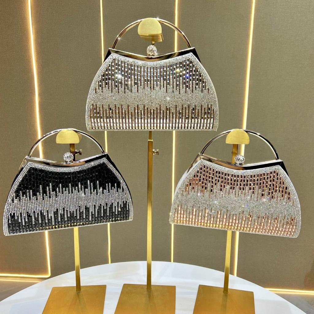 Diamond-encrusted handbag, high-end light luxury dinner bag KTV dress bag, one-shoulder messenger women's bag