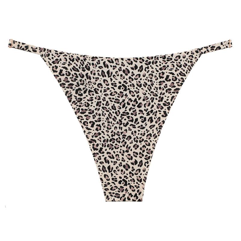 

Бесшовные трусики Ice Silk для женщин, быстросохнущие трусы, мягкое и удобное нижнее белье XS цветной печати леопарда