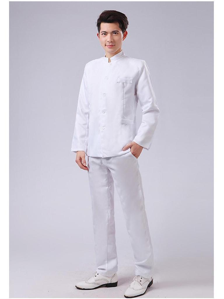 Fato Zhongshan Masculino - Traje de Palco de Estudante da República Chinesa com Gola Mao