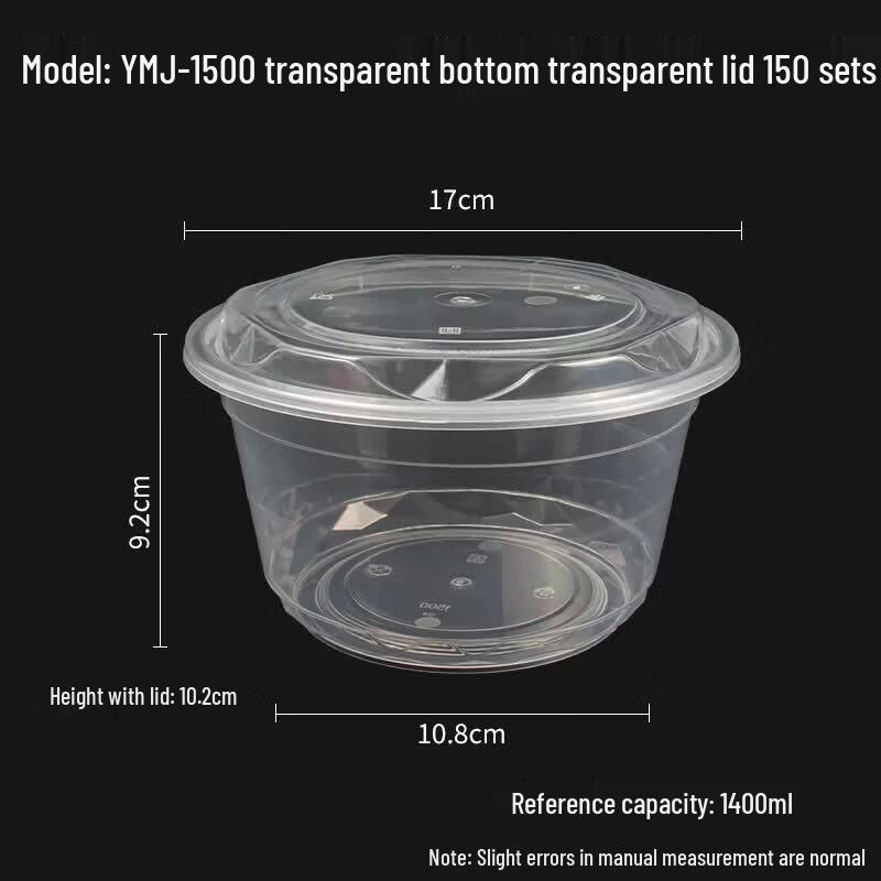 Round Disposable Take-Out Bowls with Lids