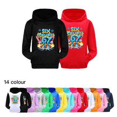 5193 Kids Boys Girls Steal a Brainrot 67 Six Seven Printed Casual Long Sleeves Hoodies Top