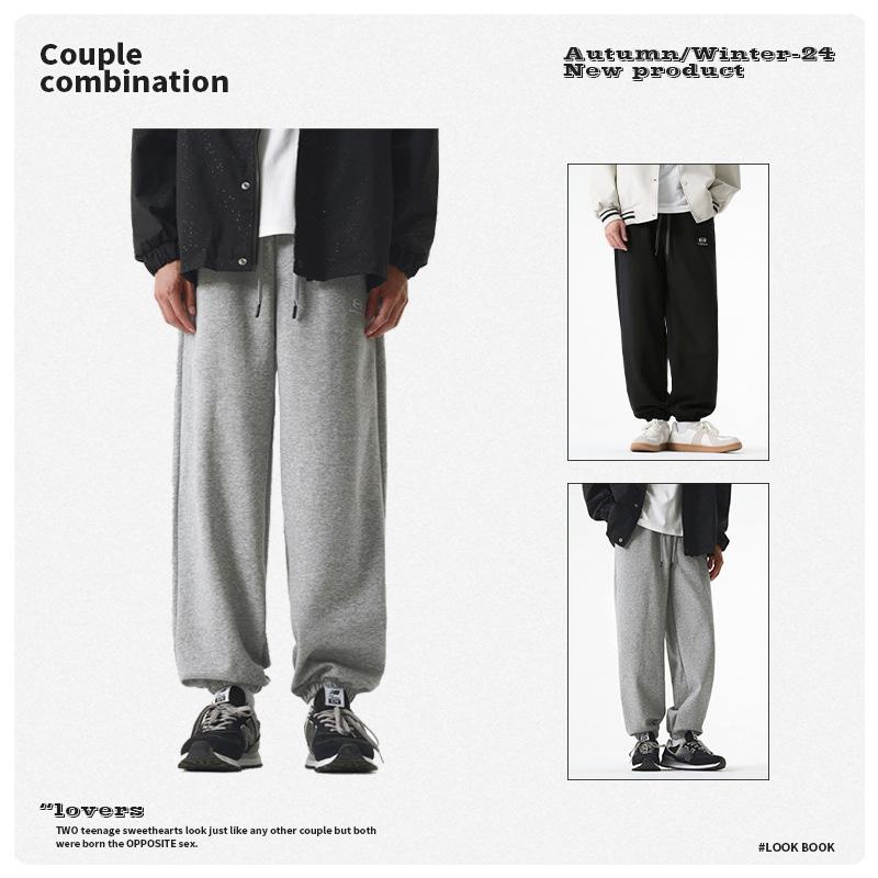 Autumn And Winter New Men'S Casual Pants, Men'S Outdoor Sports Pants, Large Loose, Vibe Versatile, Foot Binding Pants