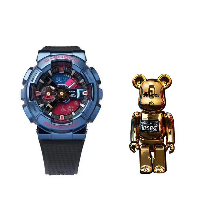 G-Shock Steel Heart Serie 200M Wasserdicht Quarzwerk Harzarmband Japanische Uhr Herrenuhren Mehrfarbig GM-110SN-2APFS-PERSON