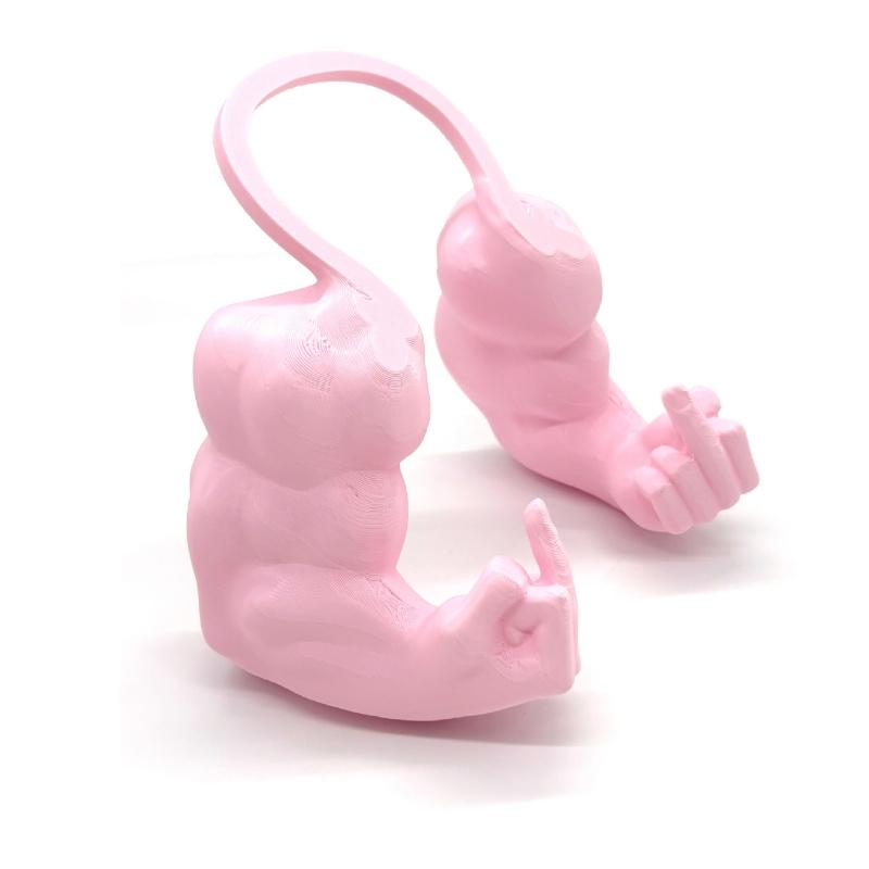 

Middle Finger Cat Muscle Arm - 3D Printed Neck Arm Muscle Texture, Fun Pet Accessories, Halloween Cat Accessories рожевий