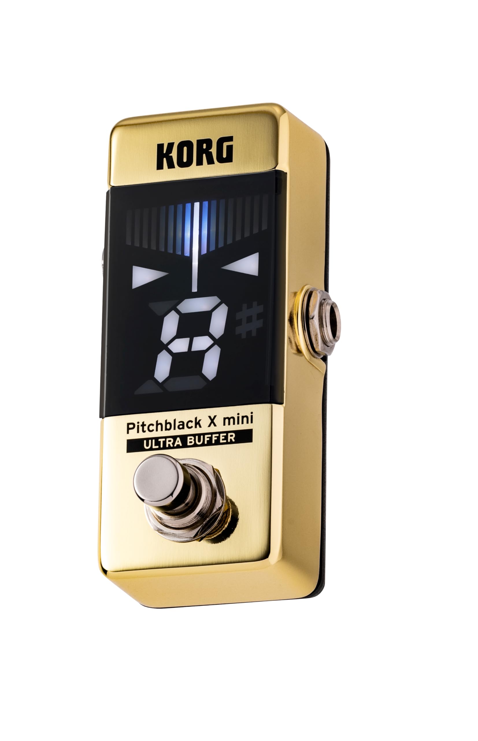 

KORG Pitchblack X mini Pedal Tuner for Limited Edition Cent High Ultra Strobe Gold Guitar/Bass, Color, Compact, Space-Saving, ±0.1 Accuracy, Buffer,