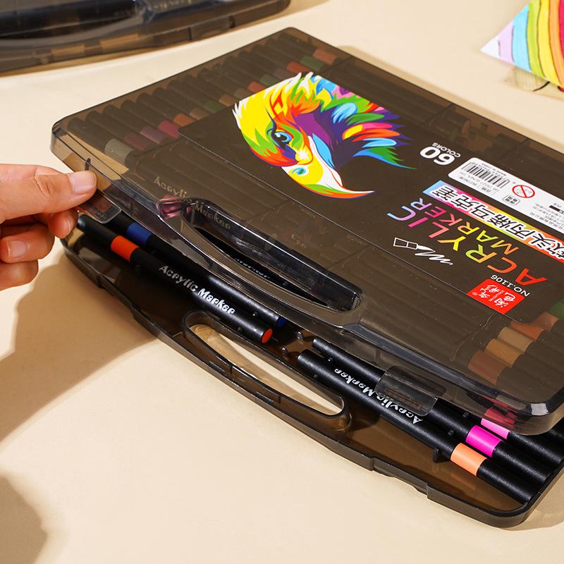 Little Black Box Soft Tip Acrylic Marker for Kids - Opaque, Overlappable, Watercolor Pen for DIY Art